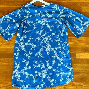 Blue floral dress